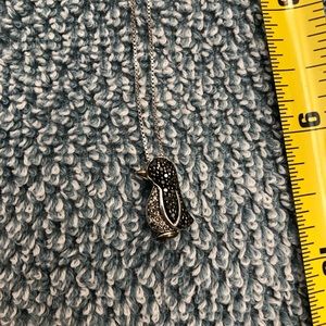 Penguin necklace with earrings